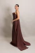 Vestido Longo em Zibeline Marrom/Mocha Mousse Mafê - Emporium Carolina