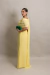 Vestido Longo com Capa Amarelo Íris - loja online