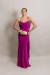 Vestido Longo Com Costa Nua Fúcsia Fabiana - comprar online