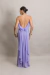 Vestido Longo Com Costa Nua Lavanda Fabiana - loja online