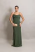Vestido Longo Com Costa Nua Verde Oliva Fabiana na internet