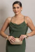 Vestido Longo Com Costa Nua Verde Oliva Fabiana - Emporium Carolina