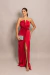 Vestido Longo Tomara que Caia Vermelho Tici - comprar online