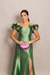 Vestido Longo em Zibeline Verde Emilia - Emporium Carolina