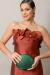 Vestido Longo em Zibeline Terracota Mafê na internet