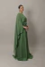 Vestido Longo um ombro só com capa Verde Oliva Carol - loja online