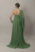 Imagem do Vestido Longo um ombro só com capa Verde Oliva Carol