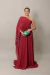 Vestido Longo um ombro só com capa Marsala Carol - comprar online