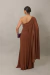 Imagem do Vestido Longo Com Manga Capa Marrom/ Mocha Mousse Pilar