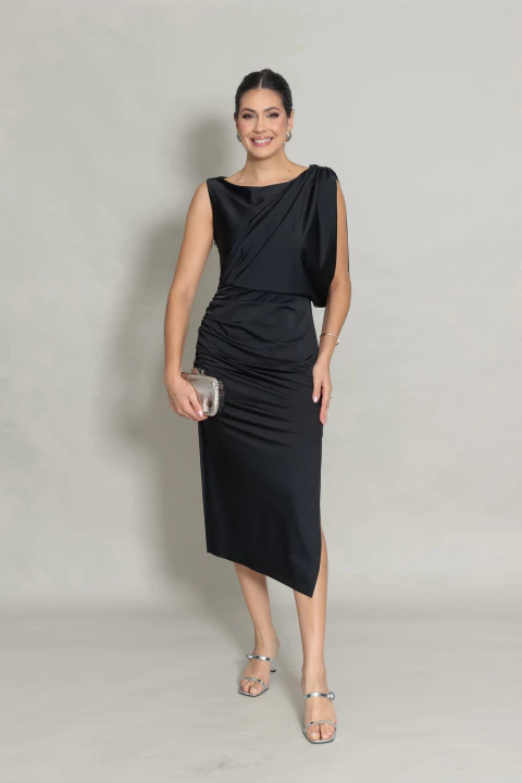 Vestido Midi Preto Guta - comprar online