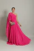 Vestido Longo um ombro só com capa Pink Carol