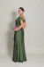 Vestido Longo Ombro a Ombro Yara Verde Oliva - Emporium Carolina