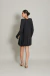 Vestido Curto com Mangas Longas Preto Mel - loja online