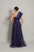 Vestido Longo em tule Mayla Azul Marinho - loja online