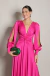 Vestido Longo com Mangas Longas Pink Gaia - Emporium Carolina