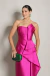 Vestido Midi em Zibeline Fúcsia Paola na internet