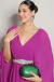 Vestido de Festa com manga capa Isadora Fúcsia - loja online