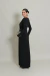 Vestido Longo com Manga Longa em Malha Preto Rita - Emporium Carolina