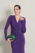 Vestido Longo com Manga Longa em Malha Uva/Roxo Rita na internet
