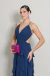Vestido Longo Fluido Azul Marinho Sofia na internet