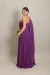 Imagem do Vestido Longo Fluido com Um ombro só plissado Uva/Roxo Marina