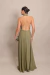 Vestido Longo Frente única Degagê Verde Oliva Evelin - loja online