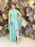 Vestido Longo com Capa Verde Menta Vanessa - comprar online