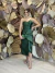 Vestido Midi em Zibeline Verde Oliva Paola - comprar online