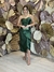 Vestido Midi em Zibeline Verde Oliva Paola na internet