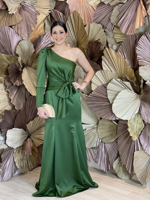 Vestido Longo Verde Oliva Fany