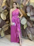Vestido Longo Um ombro Só Pink Rebeca