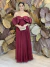 Vestido em Tule com Zibeline Kiara Marsala