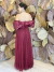 Vestido em Tule com Zibeline Kiara Marsala na internet
