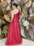 Vestido Longo em Zibeline com Um Ombro Só Vermelho Analu - Emporium Carolina