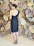 Vestido Midi um ombro só Preto Clarissa na internet