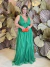 Vestido Longo em Tule PLUS SIZE Verde Bandeira Ciça