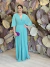 Vestido Longo Plissado Adriana Verde Menta