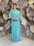 Vestido Longo Plissado Adriana Verde Menta - comprar online