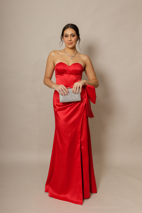Vestido Longo Tomara que Caia Vermelho Monique