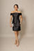 Vestido Curto em Zibeline Preto Helo