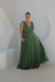 Vestido Longo Plus Size Verde Oliva Layla