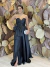 Vestido Longo em Zibeline Preto Romana - comprar online