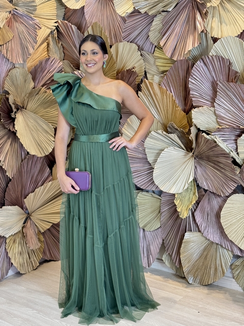 Micro Tule Vestido Verde Esmeralda Curto Verde Esmeralda Vestido E