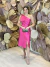 Vestido Midi em Zibeline Juju Pink - comprar online