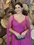 Vestido Longo com Capa Leda Pink - Com Brilho. - Emporium Carolina