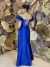 Vestido Longo em Zibeline Azul Royal Emily - Emporium Carolina