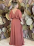 Vestido Longo Plus Size Amarilis Terracota na internet