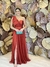 Vestido Longo em Tule Um ombro Só Terracota Mia - comprar online