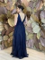 Vestido Longo em Tule Azul Marinho Ciça - loja online