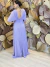 Vestido Longo Plissado Adriana Lavanda - loja online